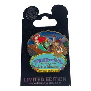 Walt Disney World Journey of the Little Mermaid Grand Opening Ariel Scuttle Pin